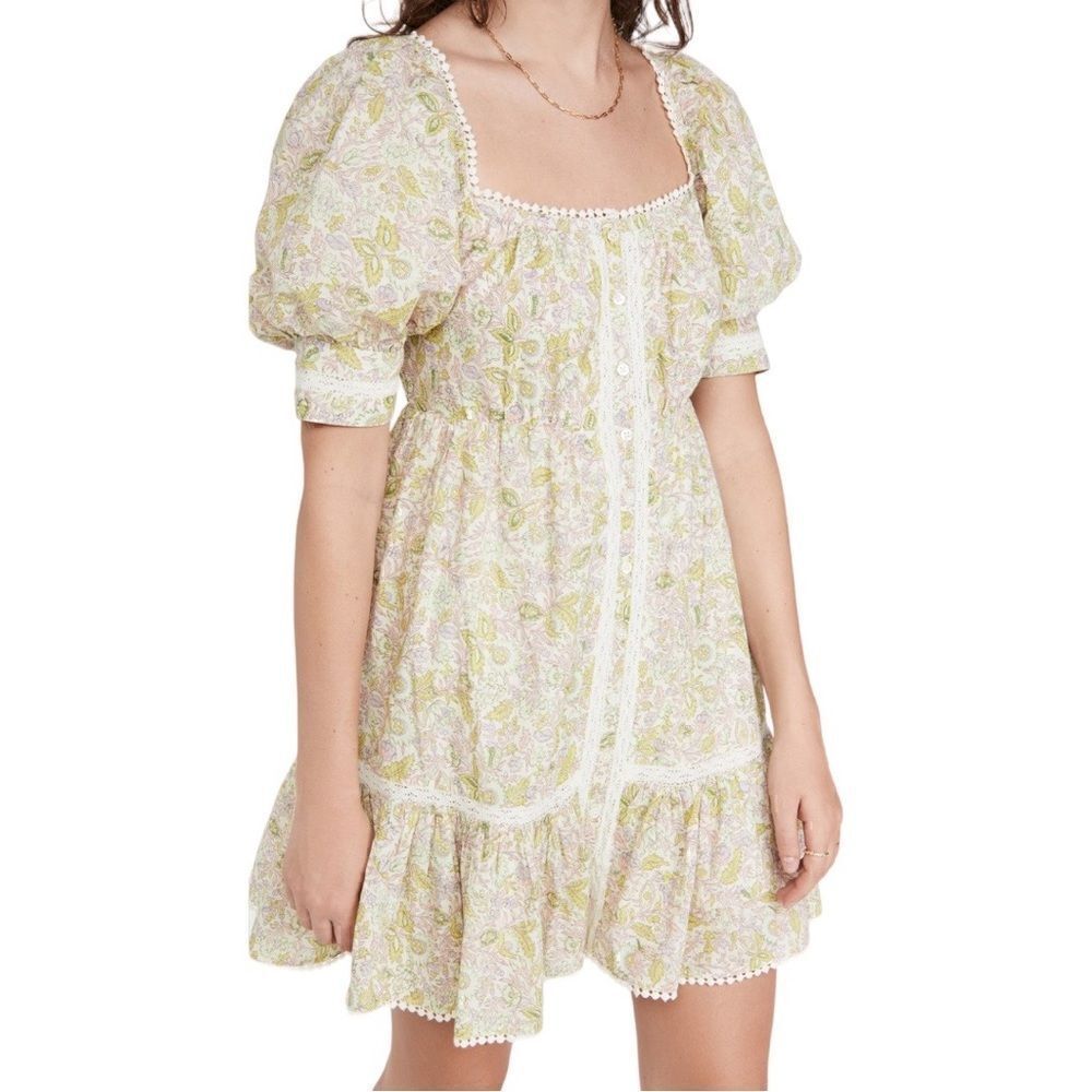 NWOT Love the Label Square Neck Puff Sleeve Mini Dress